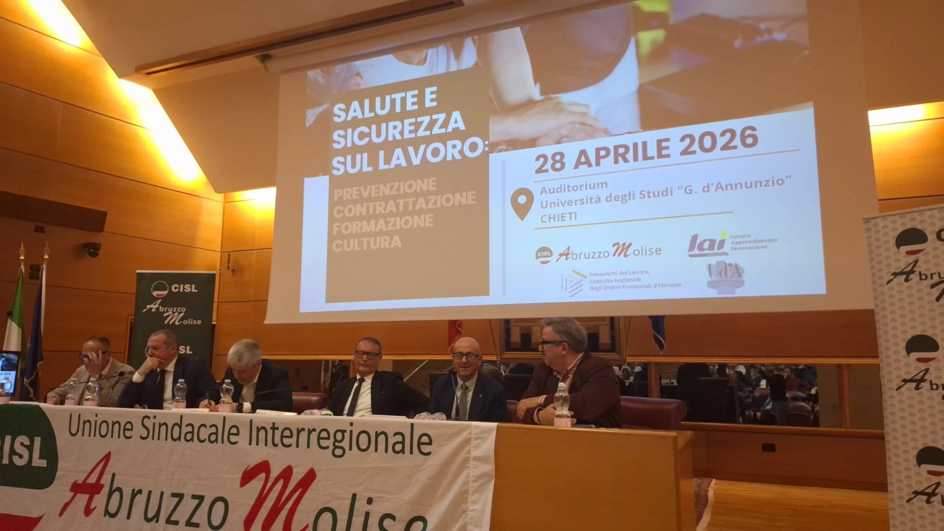 Sicurezza sul lavoro: a Chieti il convegno della CISL AbruzzoMolise perrafforzare prevenzione, contrattazione, formazione e dialogo ecultura